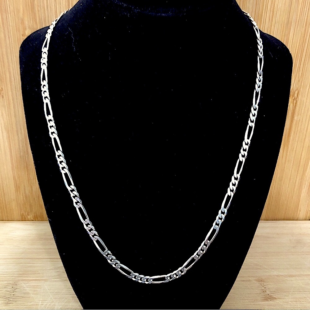 $128  Italian Designer Estate Chain  Sterling Silver  21.4 gr Marked A 925 ITALY
